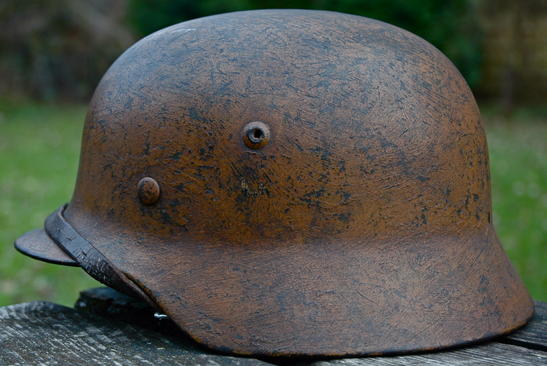 AFRIKA KORPS M35 DOUBLE DECAL CAMO GERMAN HELMET