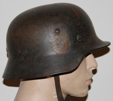 M35 DOUBLE DECAL HEER COMBAT GERMAN HELMET - COMPLETE