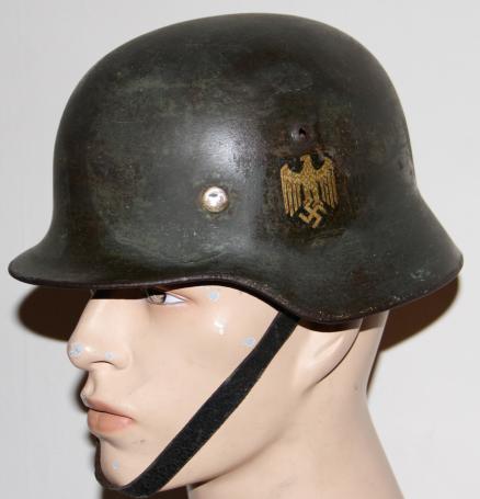 M35 DOUBLE DECAL SE64 GERMAN HELMET COMPLETE - 