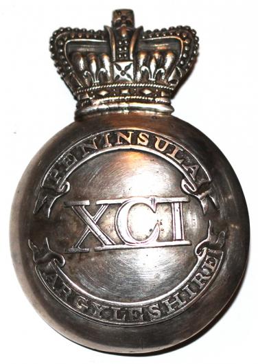 91st HIGHLANDERS ( ARGYLL & SUTHERLAND) OFFICERS REGENCY SHAKO BADGE