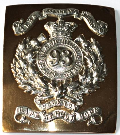 93RD HLDRS ( A & S.H.) OFFICERS SHOULDER BELT PLATE