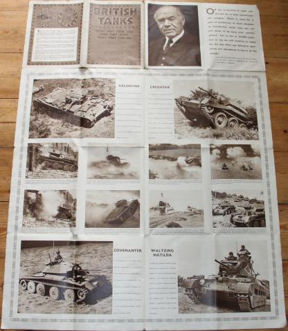 WW2 BRITISH TANKS POSTER