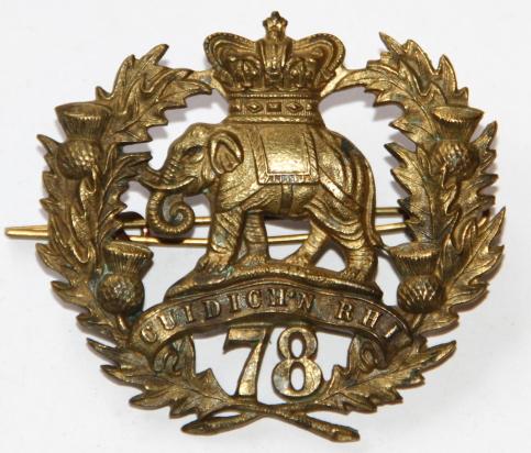 78TH OF FOOT - ROSS SHIRE BUFFS ( SEAFORTH HLDRS. ) CAP BADGE