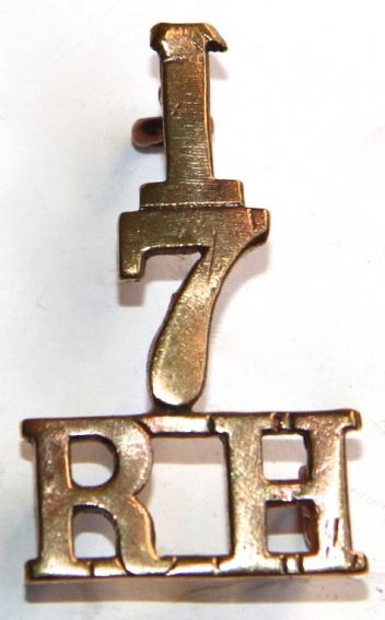 7TH CONVERTED TO 1ST BATT. ROYAL HIGHLANDERS SHOULDER TITLE