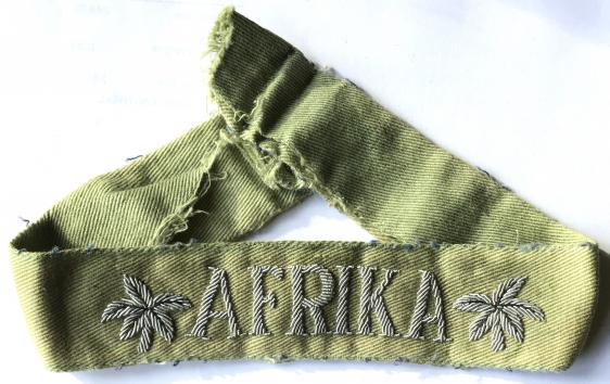 AFRIKA KORPS CUFF TITLE VARIANT - COMBAT WORN