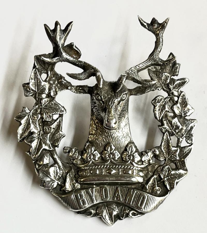 BANFF PROVINCIAL SILVER - GORDON HIGHLANDERS - OFFICERS CAP BADGE