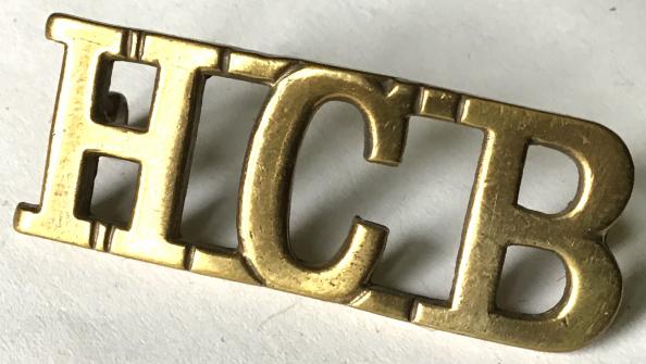 WW1 - HCB (HIGHLAND CYCLIST BRIGADE) SHOULDER TITLE - J.R. GAUNT LONDON