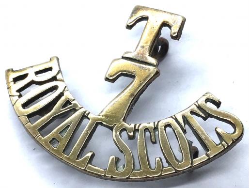 T7 ROYAL SCOTS SHOULDER TITLE