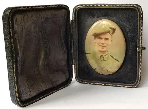 WW1 BLACK WATCH TINTED PHOTO MINIATURE- BOXED