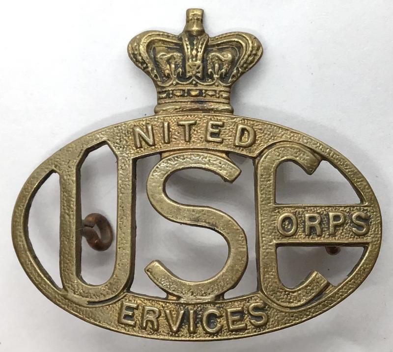 UNITED SERVICES CORPS CAP BADGE