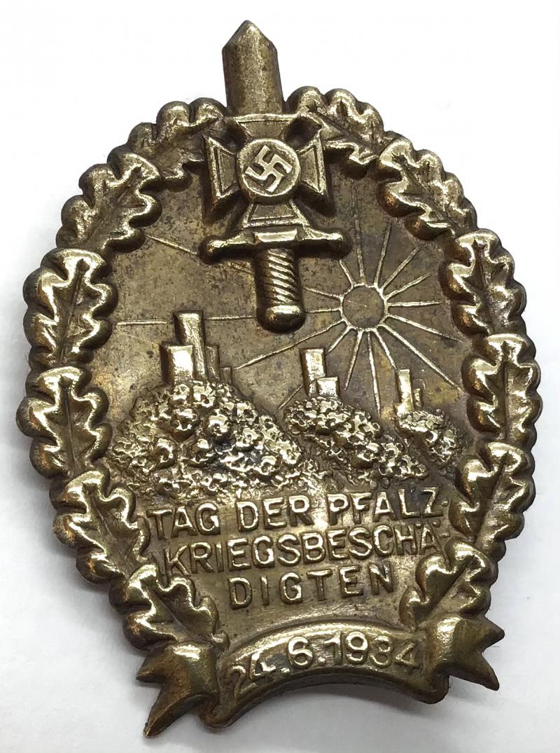WW2 GERMAN 1934 DIGTEN DAY BADGE - RHINELAND