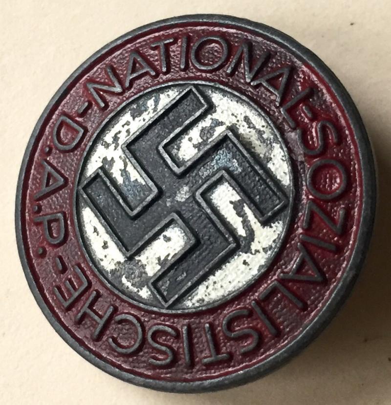 GERMAN 3RD REICH NSDAP PARTY MEMBERS BADGE BY CARL POELLATH