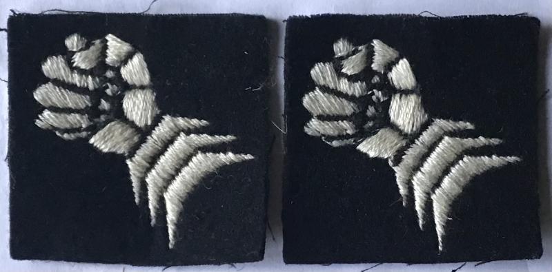 WW2 BRITISH 6TH ARMOUR DIVISION FORMATION PATCHES PAIR - ATTRIBUTED