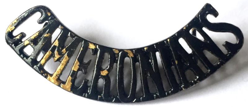 CAMERONIANS SHOULDER TITLE