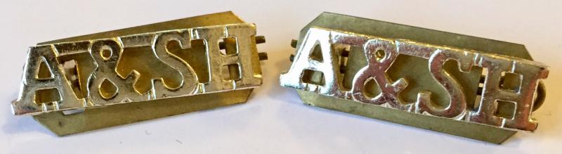 ARGYLL & SUTHERLAND HIGHLANDERS ANODISED SHOULDER TITLE PAIR