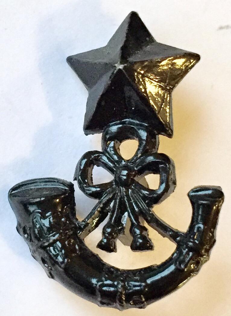 CAMERONIANS ( SCOTTISH RIFLES ) BLACKENED COLLAR DOG