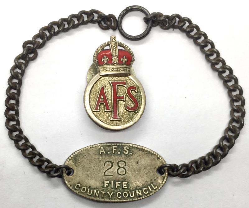 AFS CUPER FIFE ID BRACELET & NUMBERED BADGE - CUPAR - FIFE