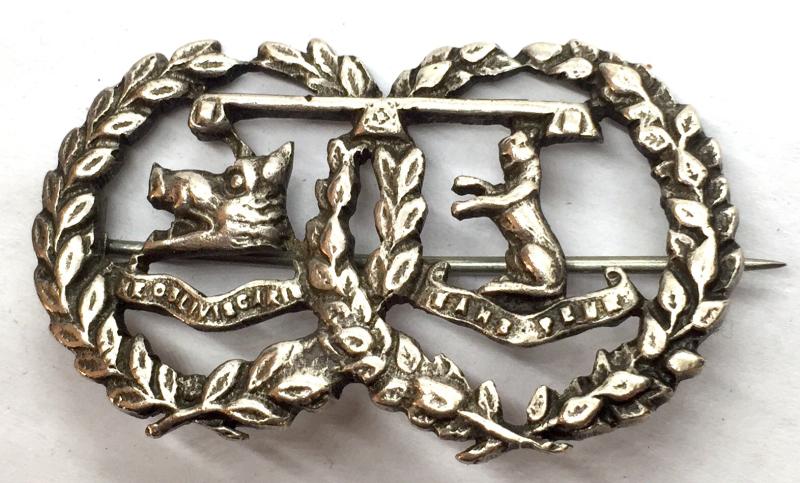 WW2 ARGYLL & SUTHERLAND HLDRS. OFFICERS 1938 GLASGOW SILVER H/M PAGRI BADGE