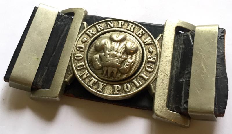 VICTORIAN - SCOTTISH - RENFREW COUNTY POLICE BELT BUCKLE