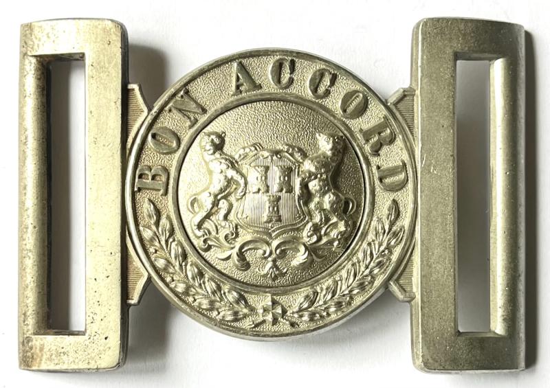 GORDON HLDRS.  - ABERDEENSHIRE RIFLE VOLUNTEERS (4TH GORDON HLDRS. ) VICTORIAN WAIST BELT CLASP - HUGH KING