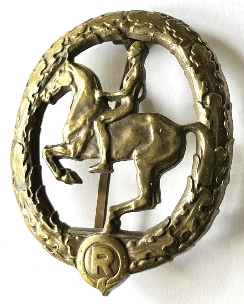 GERMAN 3RD REICH HORSE RIDERS BADGE - BRONZE AWARD
