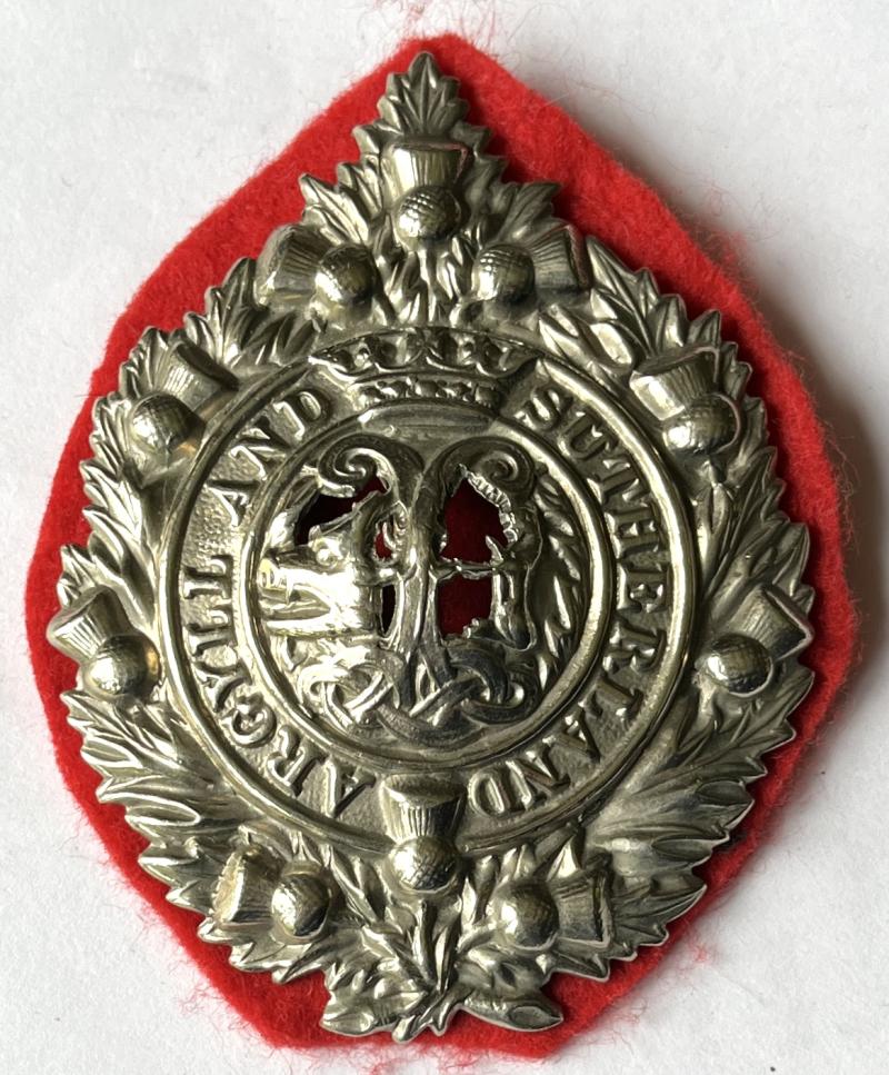 WW1 - ARGYLL & SUTHERLAND HIGHLANDERS CAP BADGE