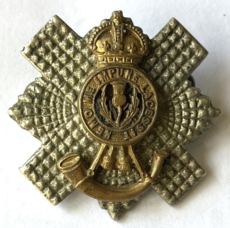 5TH ROYAL SCOTS OFFICERS COLLAR BADGE - MAKER MKD.