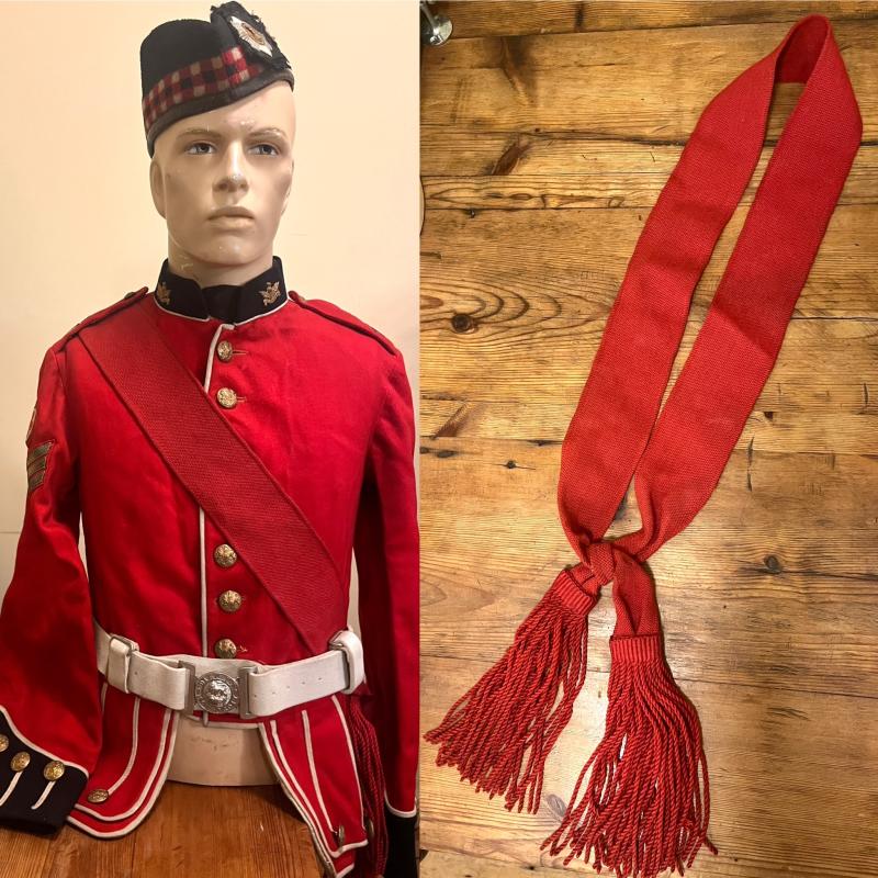 WW1 - SCOTTISH SGTS. RED SASH - ROYAL SCOTS & MORE