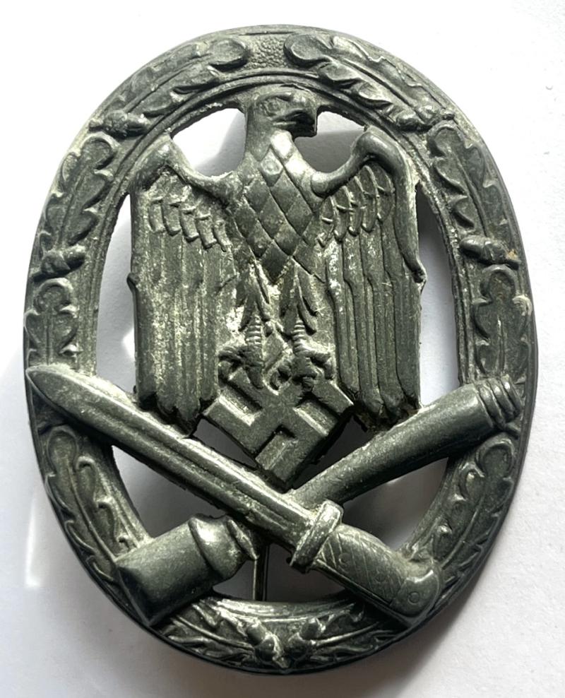 GERMAN WW2 GENERAL ASSAULT  BADGE - SILVER GRADE