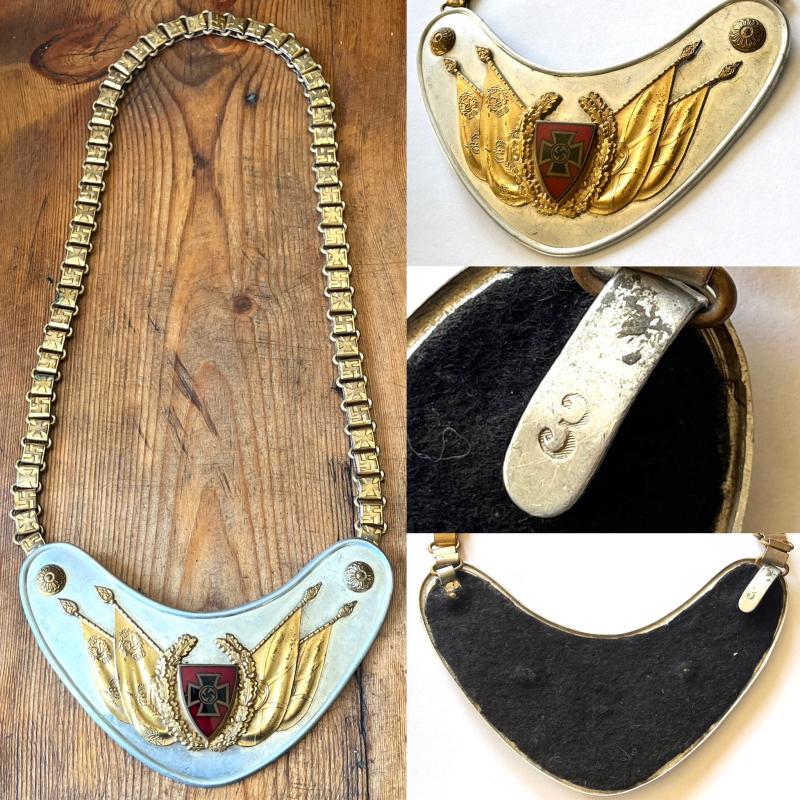 WW2 GERMAN - 25 YEAR VETERANS TYPE 2 GORGET