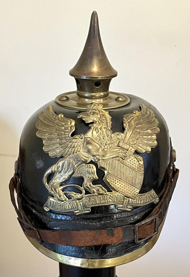 GERMAN BADEN  PICKLEHAUBE - BRASS FITTINGS