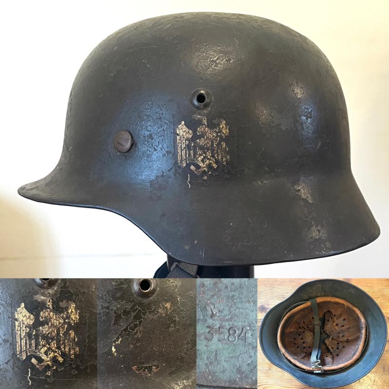 GERMAN - M35  DOUBLE DECAL ARMY HELMET - ET60