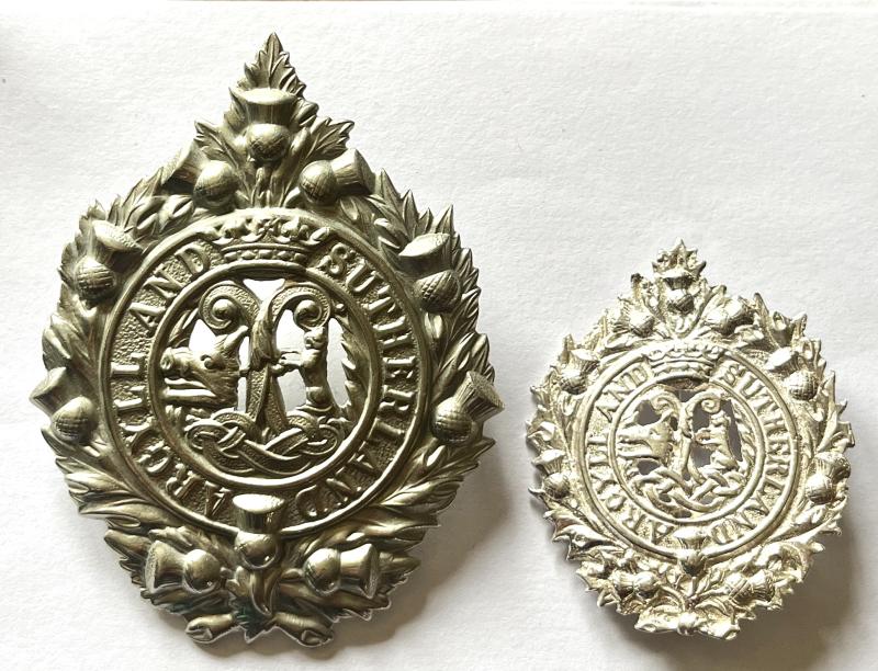 ARGYLL & SUTHERLAND HLDRS ADJUTANT SIZE SILVER H/M BADGE