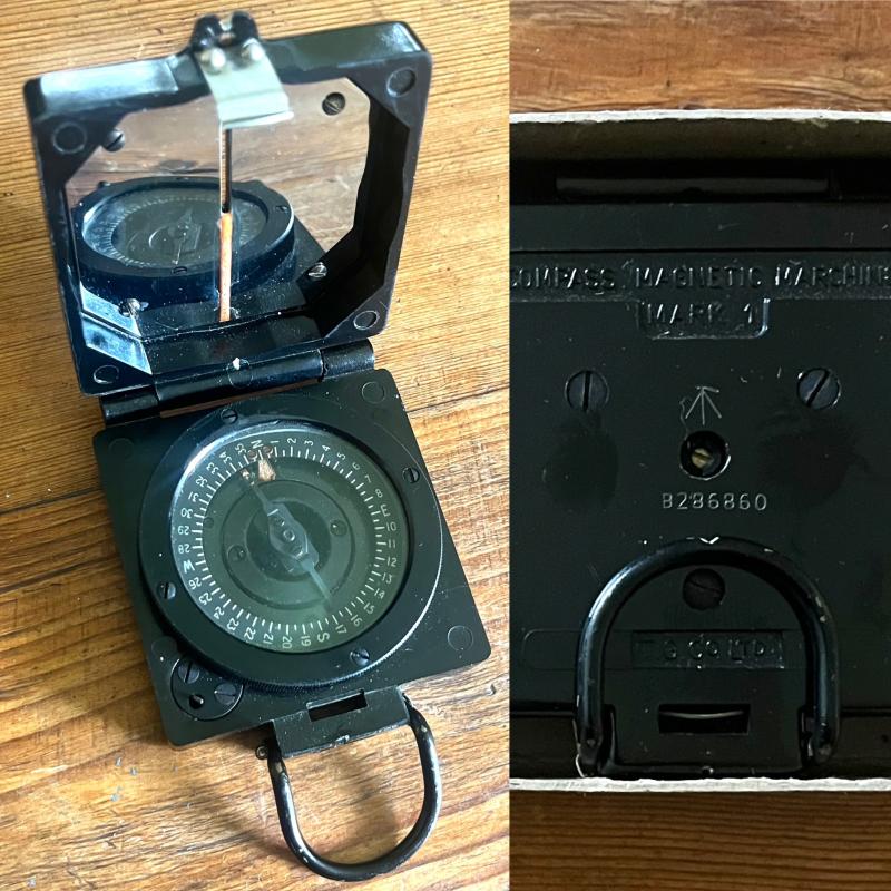 BRITISH MARK 1 COMPASS IN BOX - 1941 - T & G