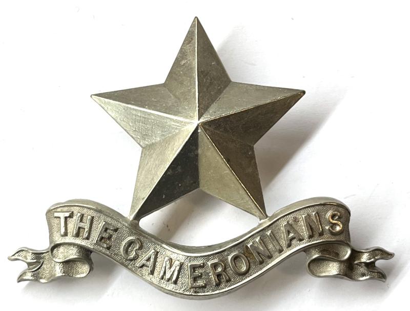 CAMERONIANS REGIMENTAL PIPERS GLENGARRY BADGE