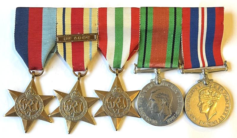 WW2 BRITISH 8TH ARMY MEDAL SET