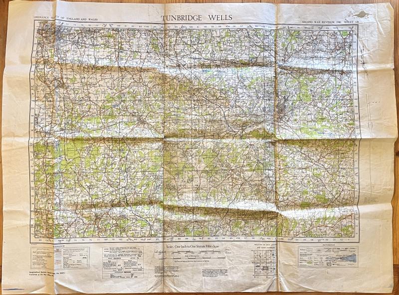 WW2 TUNBRIDGE WELLS WAR OFFICE 1941 MAP