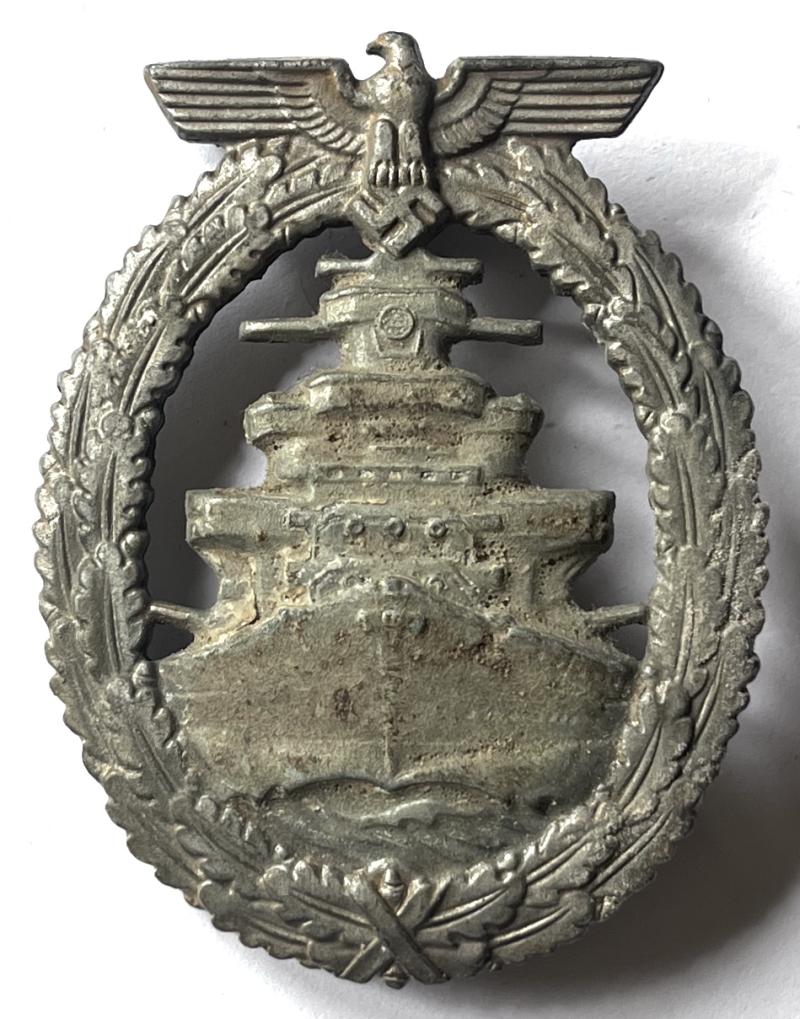 WW2 GERMAN - KREIGSMARINE - HIGH SEAS FLEET BADGE - S & L