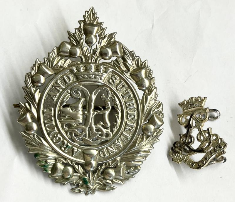 WW1 / WW2 - ARGYLL & SUTHERLAND HLDRS. OFFICERS CAP & SPORRAN BADGE - ATTRIBUTED , M.B.E.