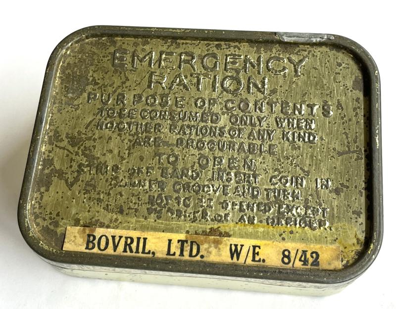 WW2 BRITISH EMERGENCY RATION TIN - BOVRIL - 1942