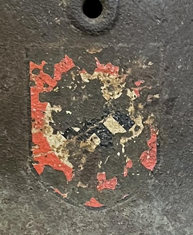 WW2 GERMAN - POLIZEI M42 HELMET - EF 64