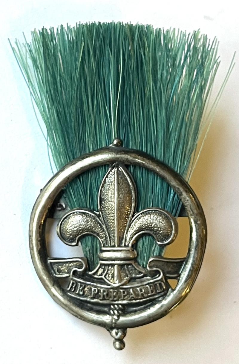 BOY SCOUTS - 1ST PATTERN ( 1908 ), SCOUT MASTER OFFICERS - SILVER ( NO STARS ) - HAT BADGE