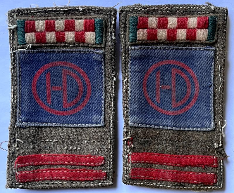 WW2 ARGYLL & SUTHERLAND HLDRS. HIGHLAND DIVISION COMBINATION SLEEVE COMBINATION  PAIR