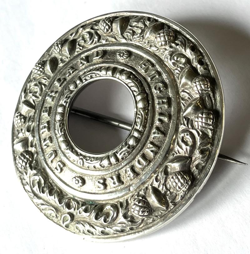 ARGYLL & SUTHERLAND HLDRS. - 93RD - SUTHERLAND HIGHLANDERS OFFICERS - FLY PLAID BROOCH
