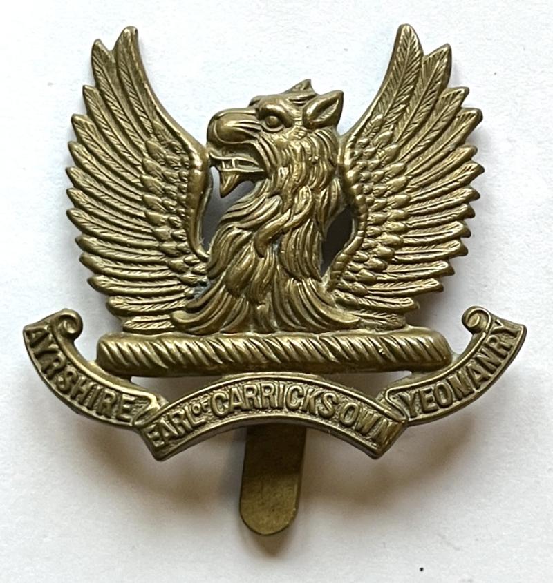 AYRSHIRE YEOMANRY ( EARL OF CARRICKS OWN  )  CAP BADGE