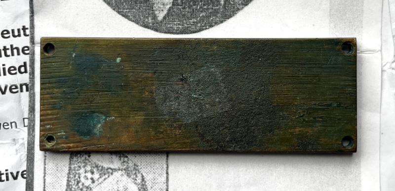 WW1 - 6TH ( RENFREW ) ARGYLL & SUTHERLAND HLDRS. - K.I.A. OFFICERS BRASS GRAVE MARKER