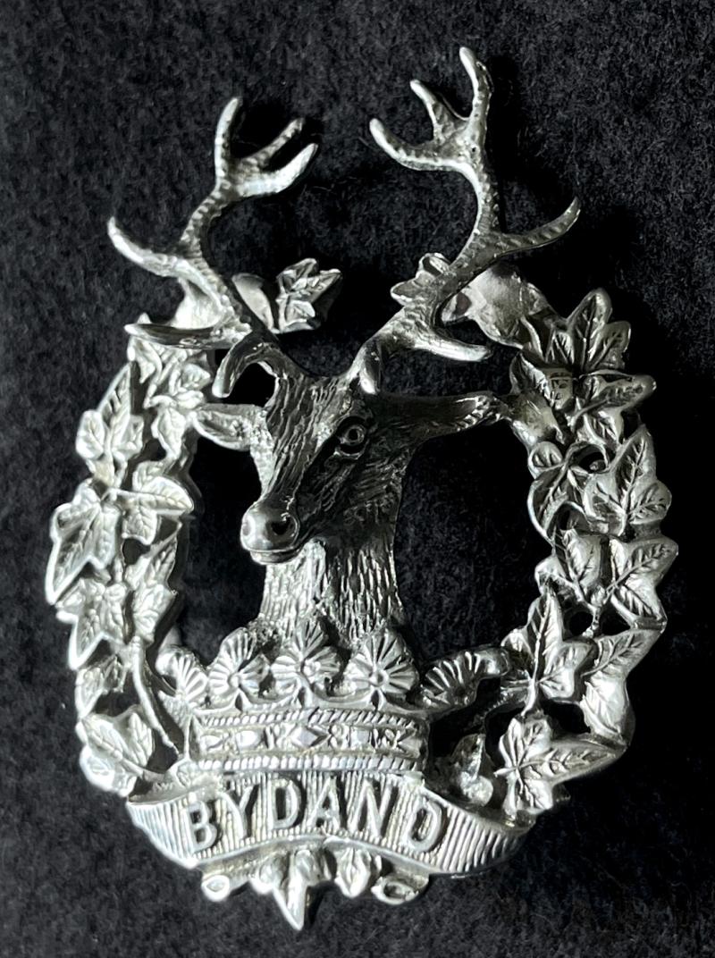 WW1 - GORDON HLDRS.- ABERDEEN SILVER - OFFICERS BADGE - ALISTER FRASER GORDON - D.S.O.