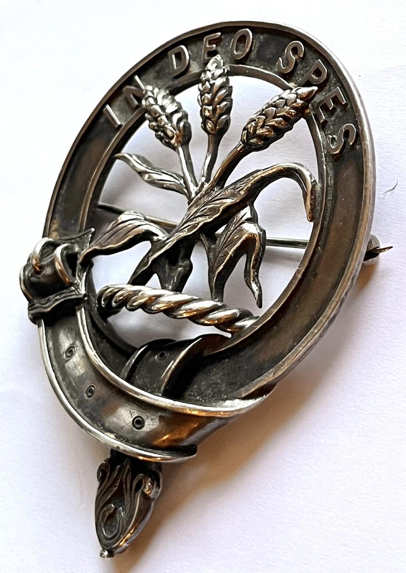 ARGYLL & SUTHERLAND HLDRS. - 1ST CLACKMANNAN & KINROSS RIFLE VOLUNTEER CORPS - OFFICERS SILVER CAP BADGE