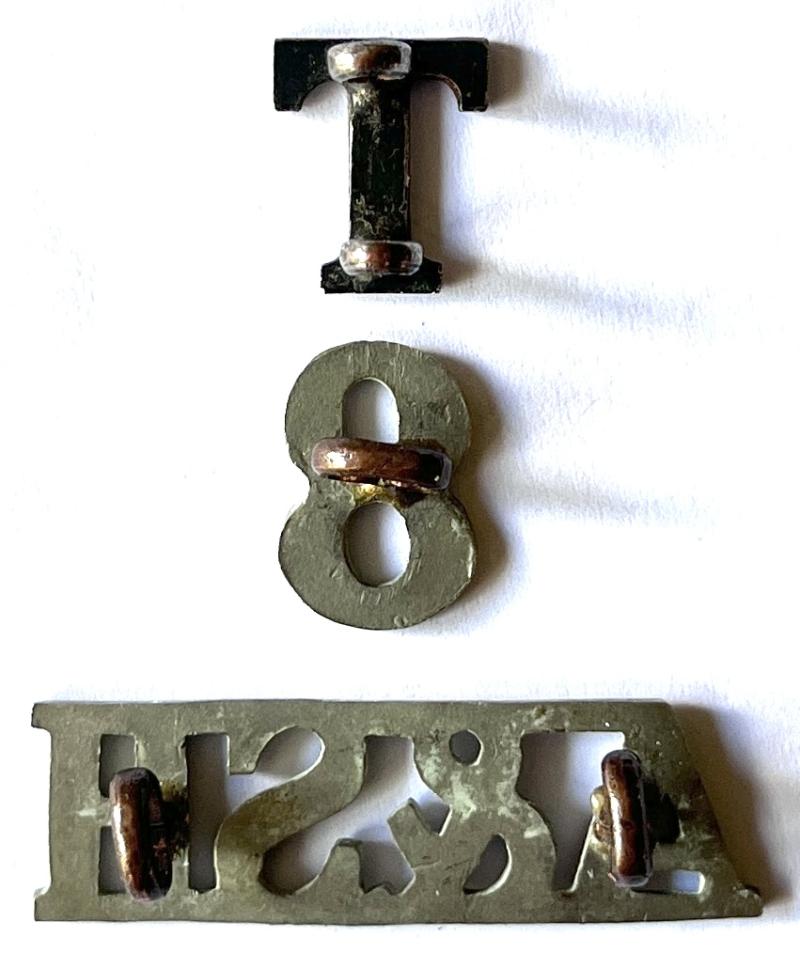 T. 8 - A & S.H. ARGYLL & SUTHERLAND HLDRS VOLS. W/M 3 PIECE SHOULDER TITLE
