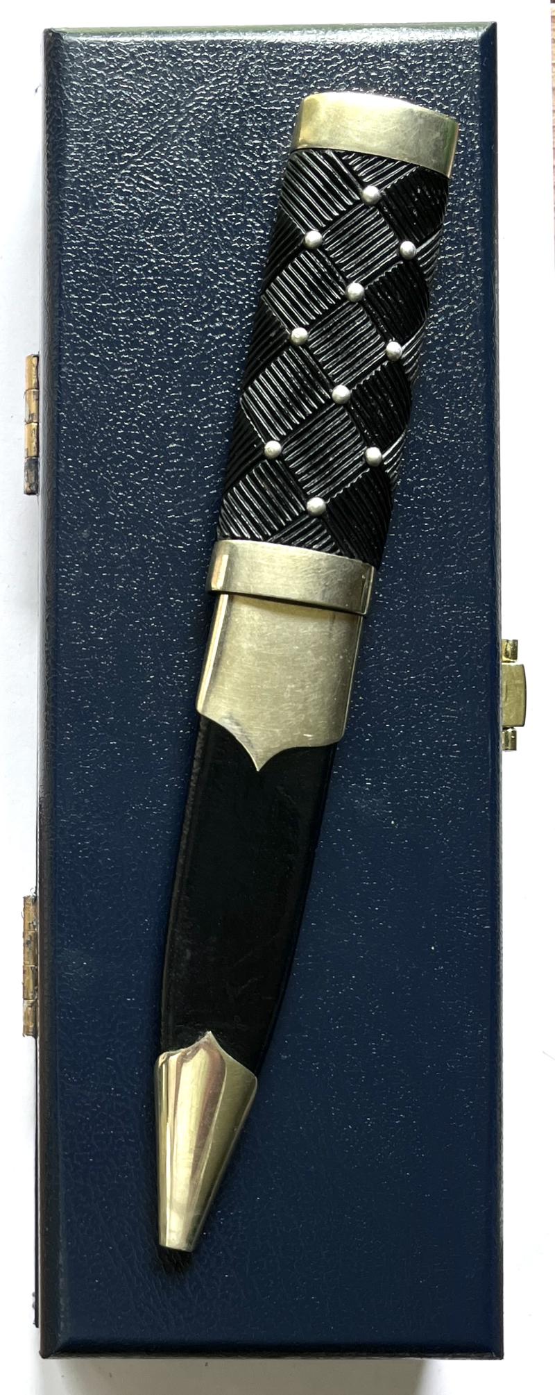 ARMY CONTRACT - FIRMIN SGIAN DHU - PIPERS G10 MODEL- BOXED